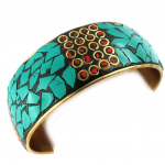Les Tr&eacute;sors De Lily [L5793] - Bracelet fantaisie 'Kilimanjaro' turquoise t&uuml;rkiissinine