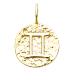 Les Tr&eacute;sors De Lily [Q7585] - kullatud ripats  Astrology  antiikkuld (gemini) - 12 mm kuld
