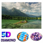 T&auml;ielik 5D teemantmaali m&auml;gede ja vete maastik teemanttikandid 20X30CM