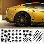 Lahe naljakas kuuliauku mustriga auto mootorratta kiiver, jalgratas, isetegemise kleebis one size