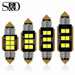 1x C5W LED-pirnikanubid 12V 6 SMD Super Bright White C10W LED Festoon 31mm 36mm 39mm 41mm veavaba registreerimisplaadi sisevalgusti 36mm helesinine v&auml;rv