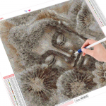 5D teemantmaal T&auml;is&uuml;mmargune Buddha tikandid Religioon Ristpistes 30x30CM