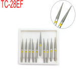 TC-28EF Dental Diamond Burs Drill Dia-burs Poleeriv siluv valgendav toode kiirele k&auml;siinstrumendile, keskmine FG 1,6M