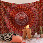 35 v&auml;rvi India Mandala Gobel&auml;&auml;n Hipi Seinavaibad Boho Voodikate Rannar&auml;tik Joogamatt Tekk Laualina 130x150cm 200x150cm
