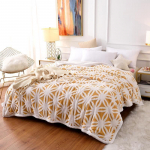 Voodivooditekk Talvine soojust tihendav kolmem&otilde;&otilde;tmeline kahekihiline mugavus puuvillane jacquard tekk lambavillane tekk Kodutekstiilist voodikate 150 cm*200 cm(1.4kg)