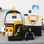 5tk/komplekt L&otilde;uendist seljakotid Naiste koolikotid teismelistele t&uuml;drukutele Suure mahutavusega raamatukotid &otilde;pilastele reisiseljakotid naiste seljakott must