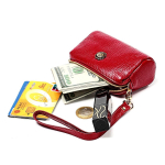 BISON DENIM Fashion ehtsast nahast naiste rahakott t&otilde;mblukuga v&auml;ikesed mini rahakotid