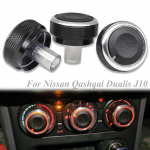 3 tk vahelduvvoolu kliimaseadme alumiiniumsulamist l&uuml;liti kuumuse reguleerimise nupp Nissan Qashqai Dualis J10 2006-2013 kliimanuppl&uuml;lititele must