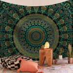 Ps&uuml;hhedeelsed seinavaibad Seinaripp Mandala liivane rannar&auml;tikuga vaip Bohemian tekk Magamisalus Vaibad Kodukaunistused 230x180cm