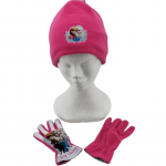 Frozen Hat + tikitud harjaga kindad (roosa)