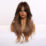 Bybrana pika lainelise keskmise osaga juukseparukas Cosplay looduslik kuumakindel s&uuml;nteetiline parukas naistele