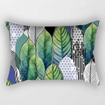 Troopilise taime lille ilu mustriga padjap&uuml;&uuml;r ristk&uuml;likukujuline v&auml;ike padjap&uuml;&uuml;r 50 cm x 30 cm 50*30cm