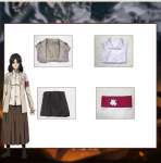 4tk komplektid Anime Attack on Titan Final Season 4 Pieck Finger Cosplay Kost&uuml;&uuml;m Parukas Shingeki No Kyojin Trench Seelik S&auml;rk Halloween Party Girl S