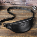 Ehtsast nahast v&ouml;&ouml;kott meestele Travel Fanny Pack V&auml;ike v&ouml;&ouml;kott Meeste rinnakotid