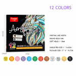 Kahe otsaga akr&uuml;&uuml;lmarkerpliiatsid 12 24 36 v&auml;rvi peene &uuml;mmarguse peaga pehme pintslipeaga kunstitarbed kunstniku joonistamiseks mangakujunduseks