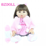 BZDOLL 48 CM t&auml;issilikoonist reborn nukk t&uuml;drukule nagu p&auml;ris 19-tolline pehme vin&uuml;&uuml;list printsess beebidele s&uuml;nnip&auml;evakingitus Bonecas vannim&auml;nguasi 48cm, Full Body Silicone