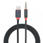 C-t&uuml;&uuml;pi isane kuni 3,5 mm TRRS isane helikaabel 3,12 jalga USB-C kuni 3,5 mm peakomplekti auto/kodu stereoadapter must