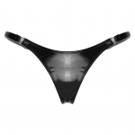 Naiste seksikas lakknahast alusp&uuml;ksid pesu m&auml;rg v&auml;limus vilkuva madala k&otilde;rgusega kunstnahast aluspesu G-string stringid M