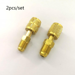 2tk R410a jahutuslaadimisadapter 5/16 SAE F kiir&uuml;hendused 1/4 SAE M flare 5/16 SAE M kuni 1/4 SAE kliimaseadme jaoks 2pcs/set kuld