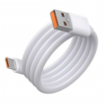 6A 66W USB Type C &uuml;likiire kaabel Huawei Mate 40 50 Xiaomi 11 10 Pro OPPO R17 kiirlaadimise USB C laadija kaabli andmejuhe jaoks 1.5M valge