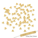 10 tk vasest vaher&otilde;ngas, geomeetrilised helmed, meisterdamise kaelakee k&auml;ev&otilde;ru ehete meisterdamiseks 3.5x1.5mm kuld