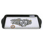 Les Tr&eacute;sors De Lily [A1093] &ndash; Must-valge melamiinist koogialus &bdquo;Triskel&rdquo; &ndash; 30. 5x15 cm must