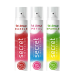 Secret Temptation Te Amo Dazzle, kroonlehed ja s&auml;demed ilma gaasita parf&uuml;&uuml;mi kehasprei naistele, 3 tk. (iga&uuml;ks 120 ml) Dazzle + Petal + Sparkle