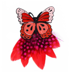 Les Tr&eacute;sors De Lily [R6079] &ndash; magnetpross  Lilipoupettes  (liblikas) roosa punane - 60x45 mm punane