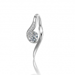 925 h&otilde;bedane kaelakee suurep&auml;rase l&otilde;ikega 0,5 kate D Color Pass Diamond Test Solitaire ripats kaelakee naiste ehted 45cm