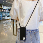 &Uuml;hev&auml;rviline kaelak&ouml;iega telefoni&uuml;mbris iPhone 16 15 Pro MAX 14 13 12 11 Samsung S25 S24 A36 A16 A55 5G pehme silikoonpaelad Ristkere tagakaas Samsung A54 5G must