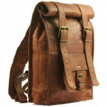 Nahast kitsekott seljakott seljakott Vintage s&uuml;learvuti Messenger Men Travel 22'' x 14'' x 4'' pruun