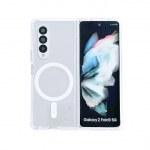 Samsung Galaxy Z Fold 4 3 Magsafe juhtmevaba laadimise magnet&uuml;mbris, l&auml;bipaistev nelja nurgaga p&otilde;rutuskindel silikoonist akr&uuml;&uuml;lkate For Samsung Z Fold 4