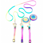 V&auml;rviline reguleeritav v&auml;ikese lemmiklooma koera jalutusrihm K&uuml;&uuml;liku kassi plii jalutusrihmad Kaelarihm jalutustreening mitmev&auml;rviline