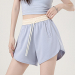 Naiste sportlikud l&uuml;hikesed p&uuml;ksid suvised kottis n&ouml;&ouml;riga k&otilde;rge v&ouml;&ouml;kohaga laia s&auml;&auml;rega l&uuml;hikesed p&uuml;ksid naiste vabaaja Korea elastsed v&ouml;&ouml;taskud XL sinine