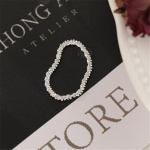 H&otilde;bedase v&auml;rvi s&auml;delev s&otilde;rmus naistele t&uuml;drukutele Korea lihtsa stiiliga s&auml;raga dekoratiivne kompaktne nimetiss&otilde;rmed Ehted