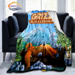 Grizzy and The Lemmings laste tekk Cartoon Bear hiir Flanell kohev tekk Diivanvoodi tekk matkatekk 150x200cm