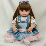 Reborn Baby Dolls T&auml;is silikoonkorpus 19-tolline veekindel nukk beebim&auml;nguasi Bebe Reborn Girl m&auml;nguasi lastele s&uuml;nnip&auml;evakingitused m&auml;ngukaaslane