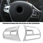 2tk mattkroomiga auto sisemine roolinupu katte trimm BMW 3. seeria / GT F30 F34 jaoks