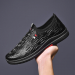 Crocodile Skin Loafer Kingad Meeste Nahast Slip-on Mood Meeste vabaajajalatsid Drive Walk Luksuslikud vabaajajalatsid 39 must