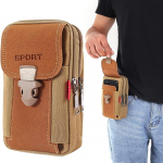 Nutitelefoni kott, rihmaga mobiiltelefoni &uuml;mbris, nailonist t&otilde;mblukuga mobiiltelefoni &uuml;mbris, meeste v&ouml;&ouml;tasku matkamiseks, telkimiseks, ronimiseks, grillimiseks 1pcs pruun