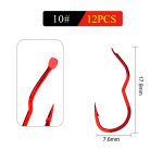 New Invention suurus 0,5#-13# 12tk/pakk k&otilde;rge s&uuml;sinikusisaldusega terasest &otilde;ngekonks Terava okastusega automaatne &uuml;mberp&ouml;&ouml;ratav konks karpkalap&uuml;&uuml;giks size-0.5 h&otilde;be