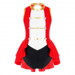 Lapsed T&uuml;drukud Tsirkuse Ringmasteri Kost&uuml;&uuml;mid Trikoed Varrukateta Body Halloweeni peo karnevali Cosplay komplekt 11-12 Years punane