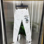 Mehed Valged teksad Meeste tr&uuml;kitud moebr&auml;nd Handsome Casual Slim Fit pahkluu liibuv 27 [40.00 Kg-45.00 kg]]