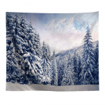 Snow Scene j&otilde;uluvaip Pol&uuml;ester Blacklight seinavaip, elutuppa, magamistuppa, kontorisse seinale riputamiseks, sisekujunduseks 95x73cm