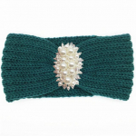 Talvine heegeldatud peapael naistele Kristallp&auml;rlid Juuksepael Villane K&otilde;rvasoojendaja Soe Kootud Peakate Elastne Lai turban Bandaanid Moodsad Juuste Aksessuaarid