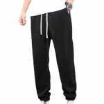 Meeste dressip&uuml;ksid Velvetist elastne v&ouml;&ouml;koht &uuml;hev&auml;rviline pingutusn&ouml;&ouml;r pahkluu rihmaga Hoida soojas mitu taskut vabaaja talvep&uuml;ksid meeste riided 2XL must