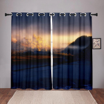 90% varjutav paks maastik Shangri-La Snow Mountain Pimendavad aknakardinad Magamistoa Elutoa Vannitoa K&ouml;&ouml;k Ukseesik W50 X H130(CM)X2&Hook