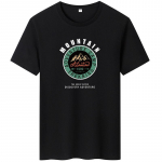 Mountian tr&uuml;kitud l&uuml;hikeste varrukatega meeste T-s&auml;rk Suvine Mood Puuvillane Casual T-s&auml;rk suur suurus M-6XL 2XL must