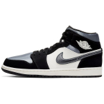 Air Jordan 1 Mid SE Satin Smoke Grey Unisex tossud Must Valge 852542-011 44