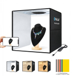 PULUZ PU5044BD 40 * 40 * 40 cm kokkupandav LED valgustelk lauaarvuti fotostuudio valguskast pehme kast USB Powered must
